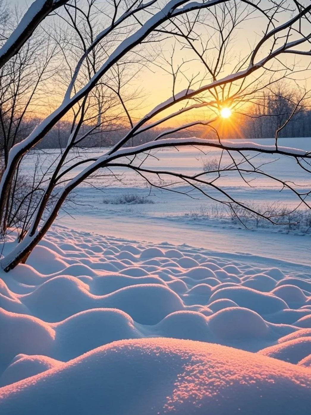 千枝冻雪栖残日，一径霜风送大寒...