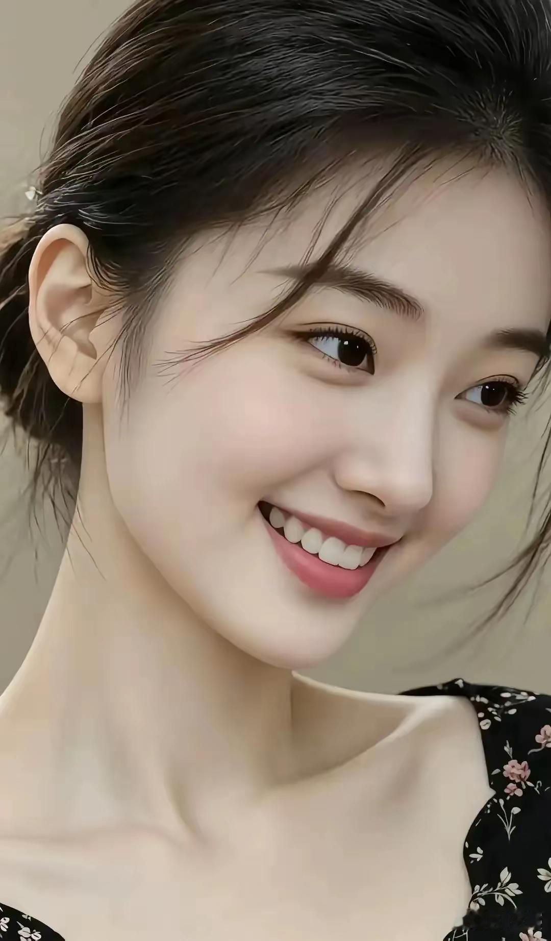 甜美笑容，温柔可人，元气满满的一天！😊