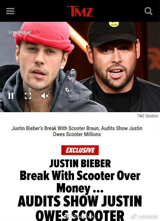 比伯破产啊？JustinBieber都破产了？TMZ报道JustinBieb