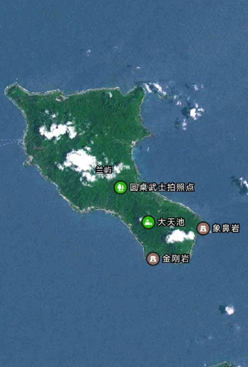 ☔我国台湾岛东边太平洋上有一个大岛——兰屿，面积约45平方公里，有
