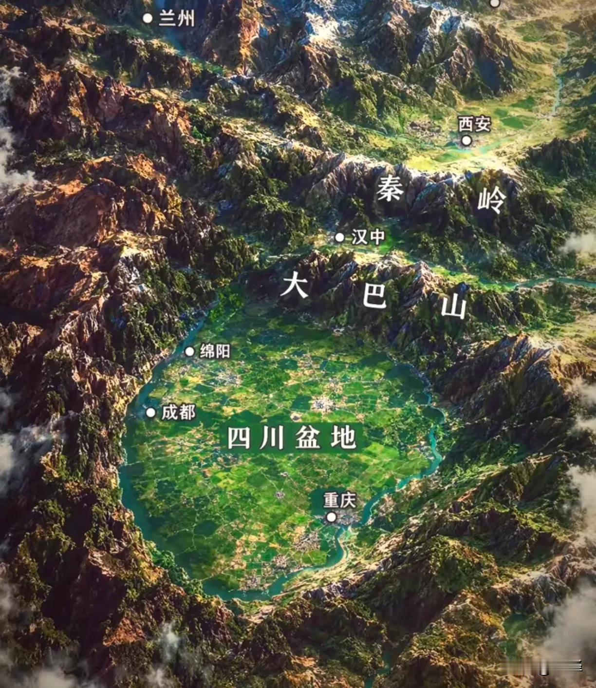 四川盆地两个大城市都在边上，中心位置没有诞生大城市。因为成都那边是川西坝子，是大