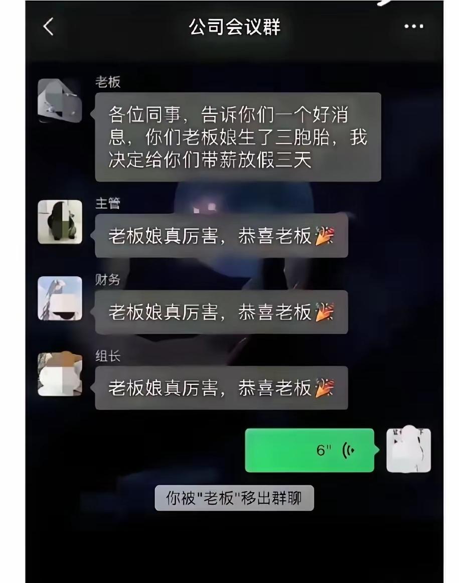 不懂就问，这位到底说的啥才被老板移出群聊？烦劳各路大神指点。