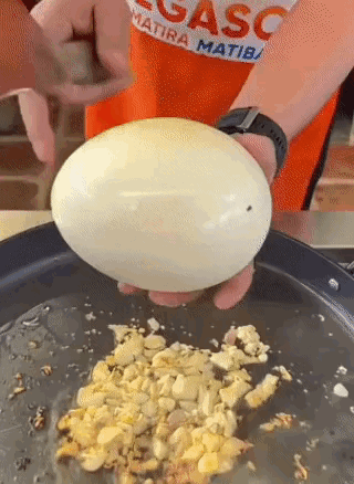 不会是鸵鸟蛋吧，这么大。