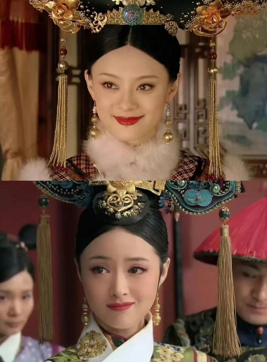 同样都是贵妃一个是满脸都是笑容，可眼神里全是冷漠一个是满脸都是骄横，可眼神里全