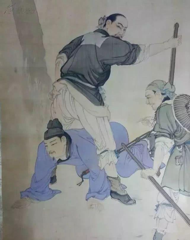 韩信背着把锈铁剑剑穗磨得只剩半截。他常蹲在肉摊旁看屠夫剔骨，看久了，屠夫就骂