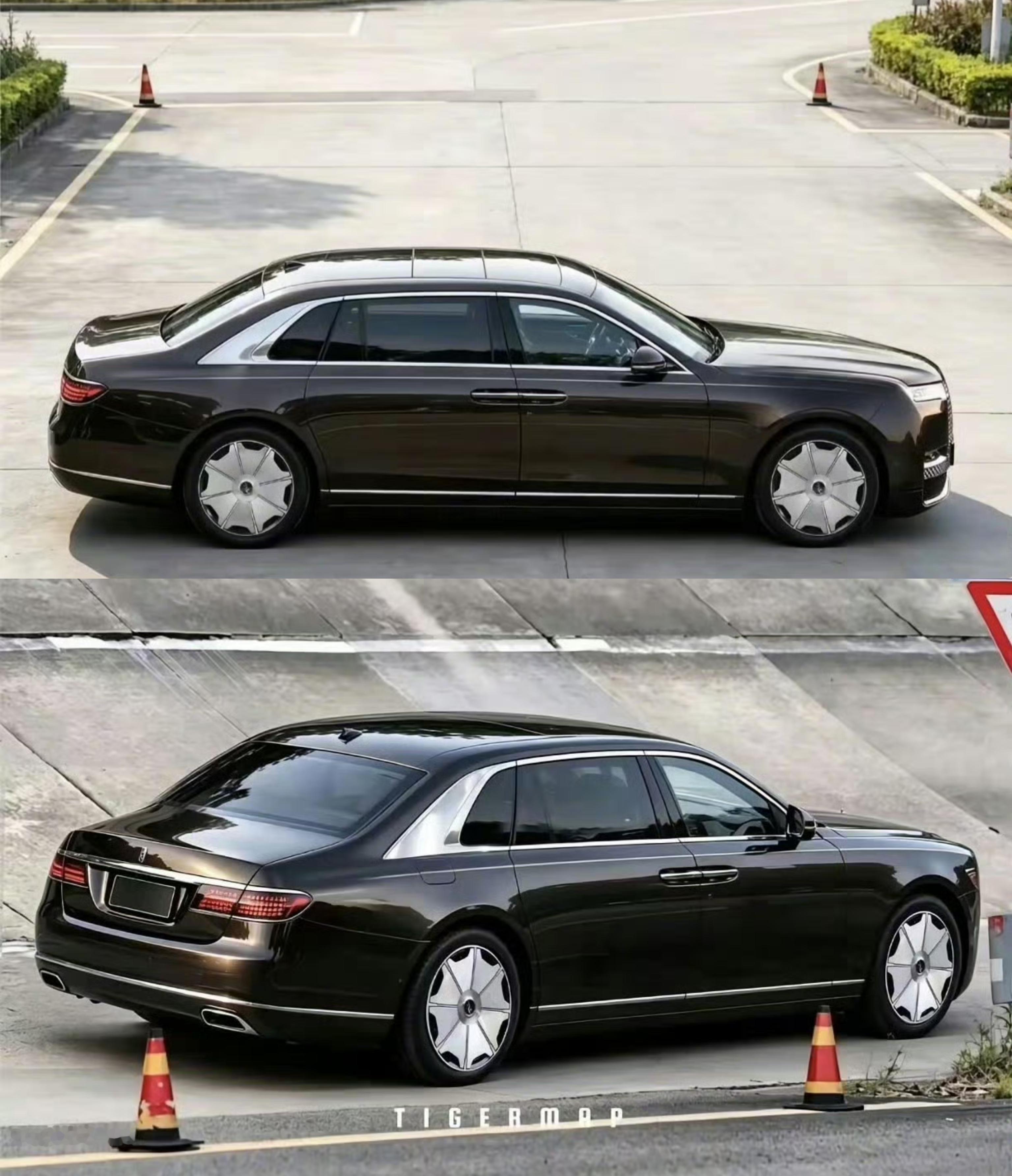 网传这是仰望的顶奢行政轿车（内部代号HU），采用了对开门设计。从曝光的实拍谍照和渲染图来看，新车侧面