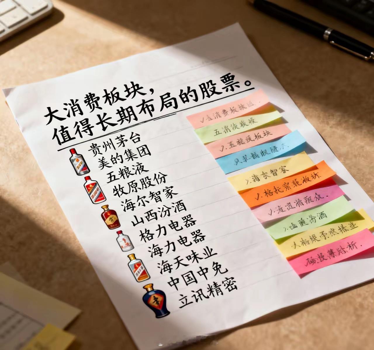 大消费板块，值得长期布局的10支股票，具体分析如下：1.贵州茅台（600519