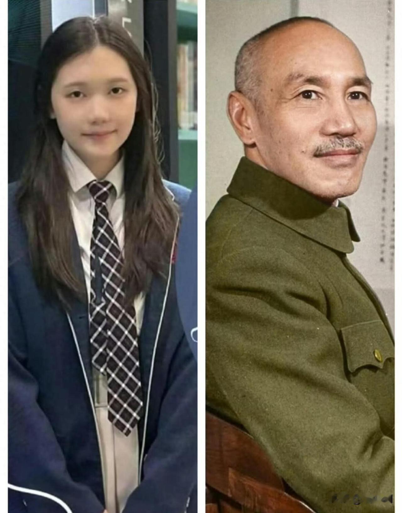 蒋介石的玄孙女、蒋经国的曾孙女、蒋孝武的孙女——蒋得聆，今年刚满18岁，高中毕业