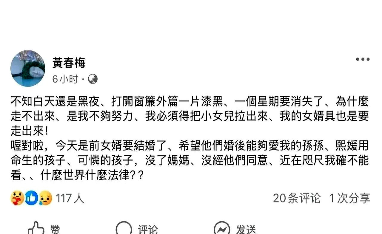 前岳母又开麦了。这次是因为前女婿再婚，不让看外孙？这剧情，比电视剧还精彩。
