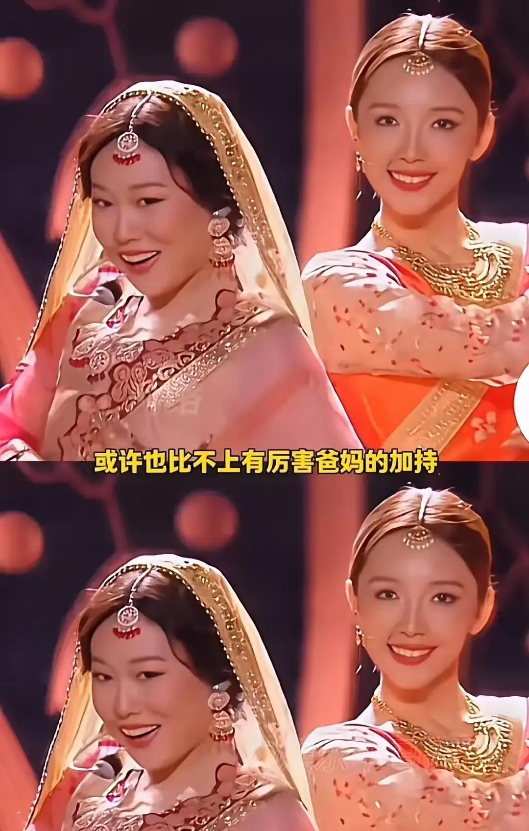 沈佳润打歌舞台刚播完，热搜就被她和舞伴的对比照霸榜。镜头里她顶着厚粉底、挑眉浓