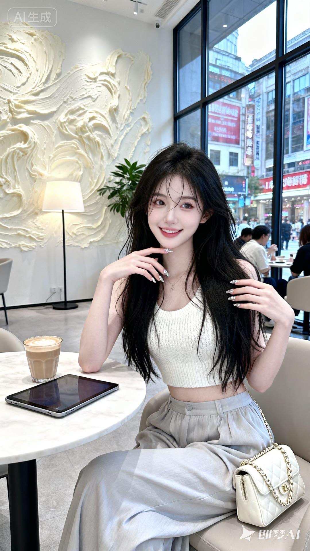 花间美人坐，笑语如春风。