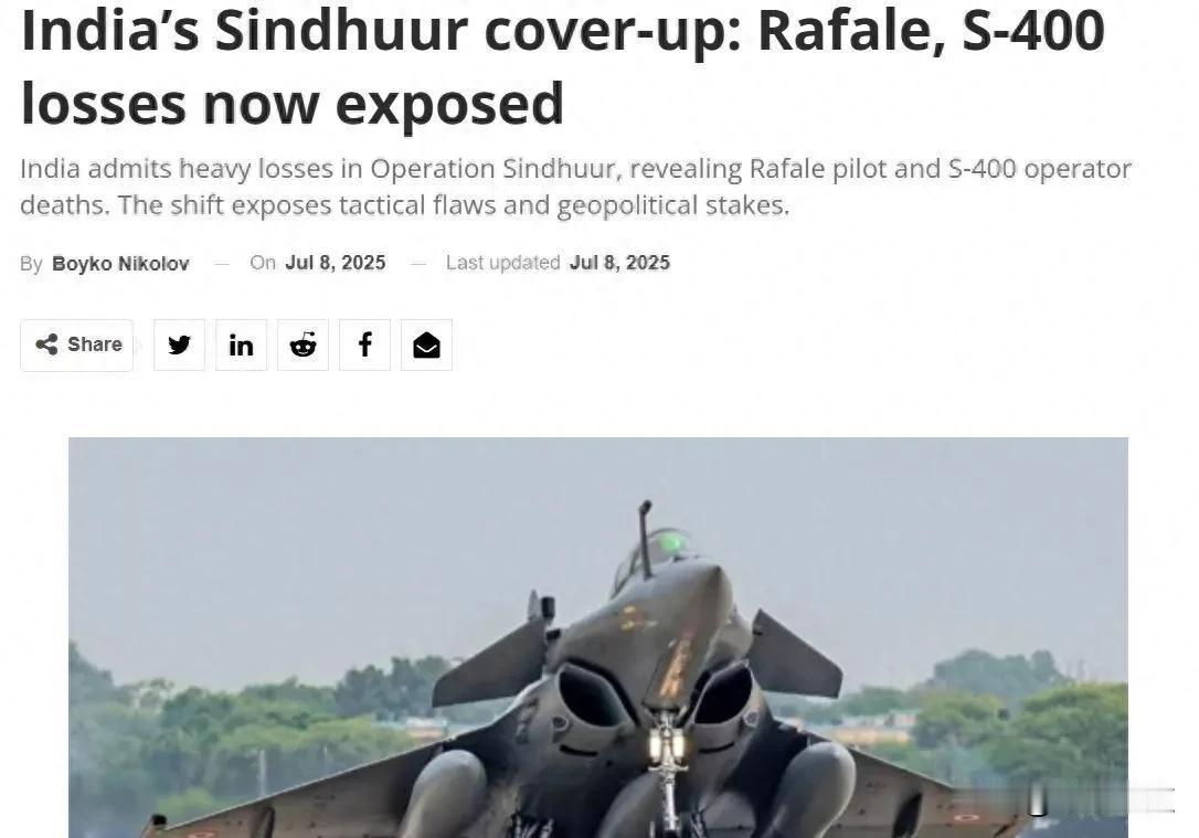 印巴空战中印度的损失真相慢慢浮出水面。共计250多人死亡，其中包括4名精英飞行员
