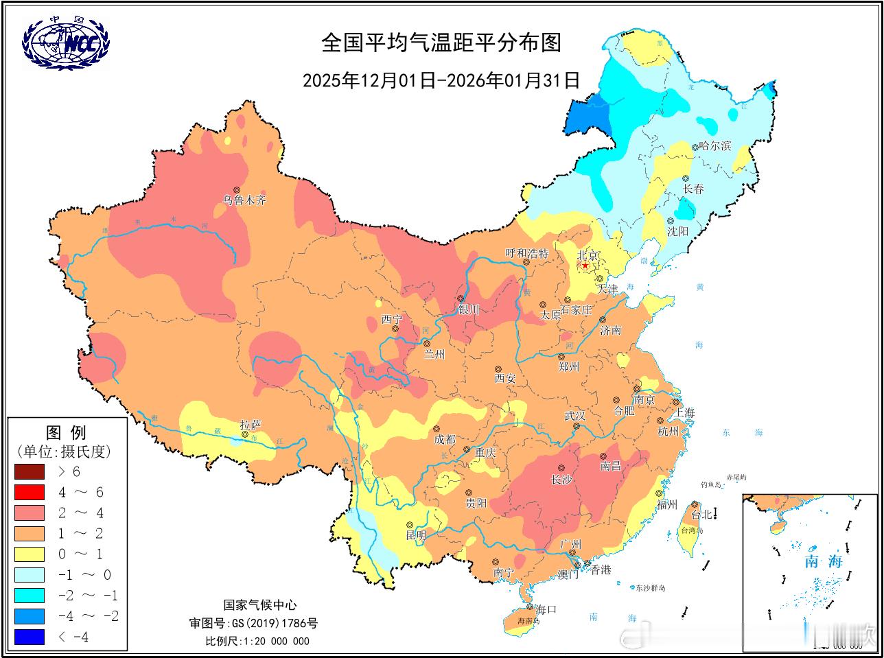 【气温回顾】今年1月，尽管17-21日有寒潮影响我国导致剧烈降温，但是从时空的总