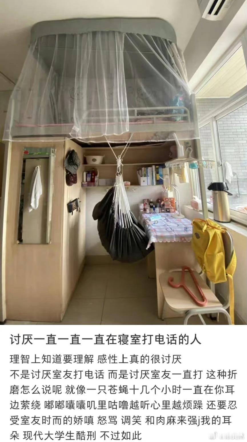 当大学宿舍里有个一直打电话的人