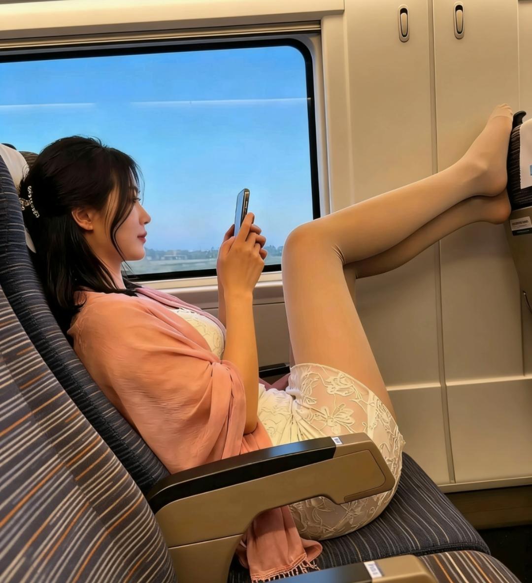 如果我把她腿给拿下来放下去，她会怎样？我怒斥高铁翘脚女没教养，她掀开裙子那