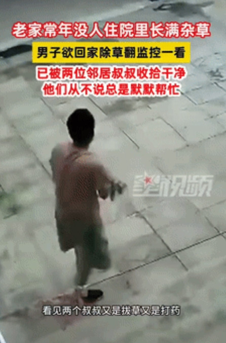 “远亲不如近邻！”河北邢台，一男子因老家常年没人住，通过监控发现院子长满杂草后，