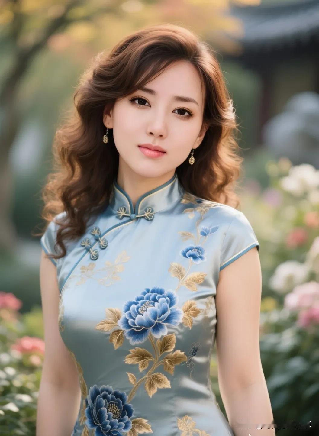 40多岁了，我发福微胖穿旗袍，你们觉得好看吗？旗袍减龄款旗袍女