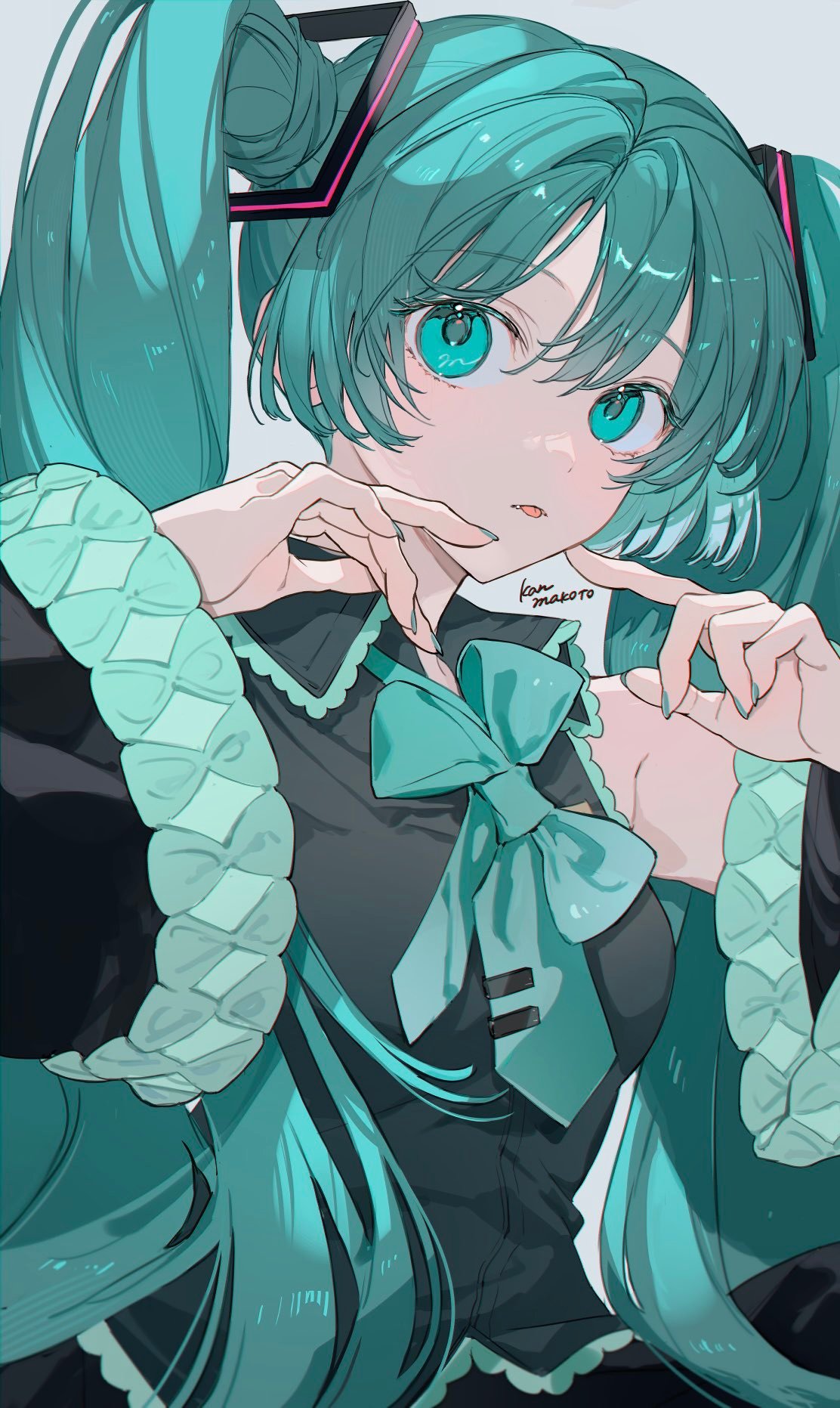 初音未来动漫点评团miku公主殿下真的太好看了.绘：makokoto8