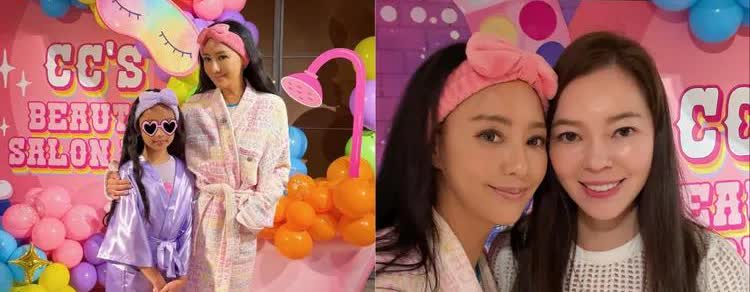名媛关颖的大女儿C.C.近日迎来10岁生日，她选在上周末替爱女举办1场盛大的梦幻