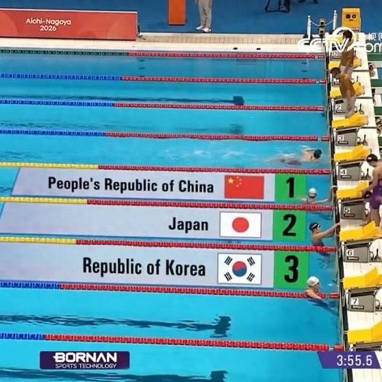 《亚运会首日中国游泳队冲击7金！于子迪、潘展乐、徐嘉余、女子4x100自接力均头名进决赛，唐钱婷刷新