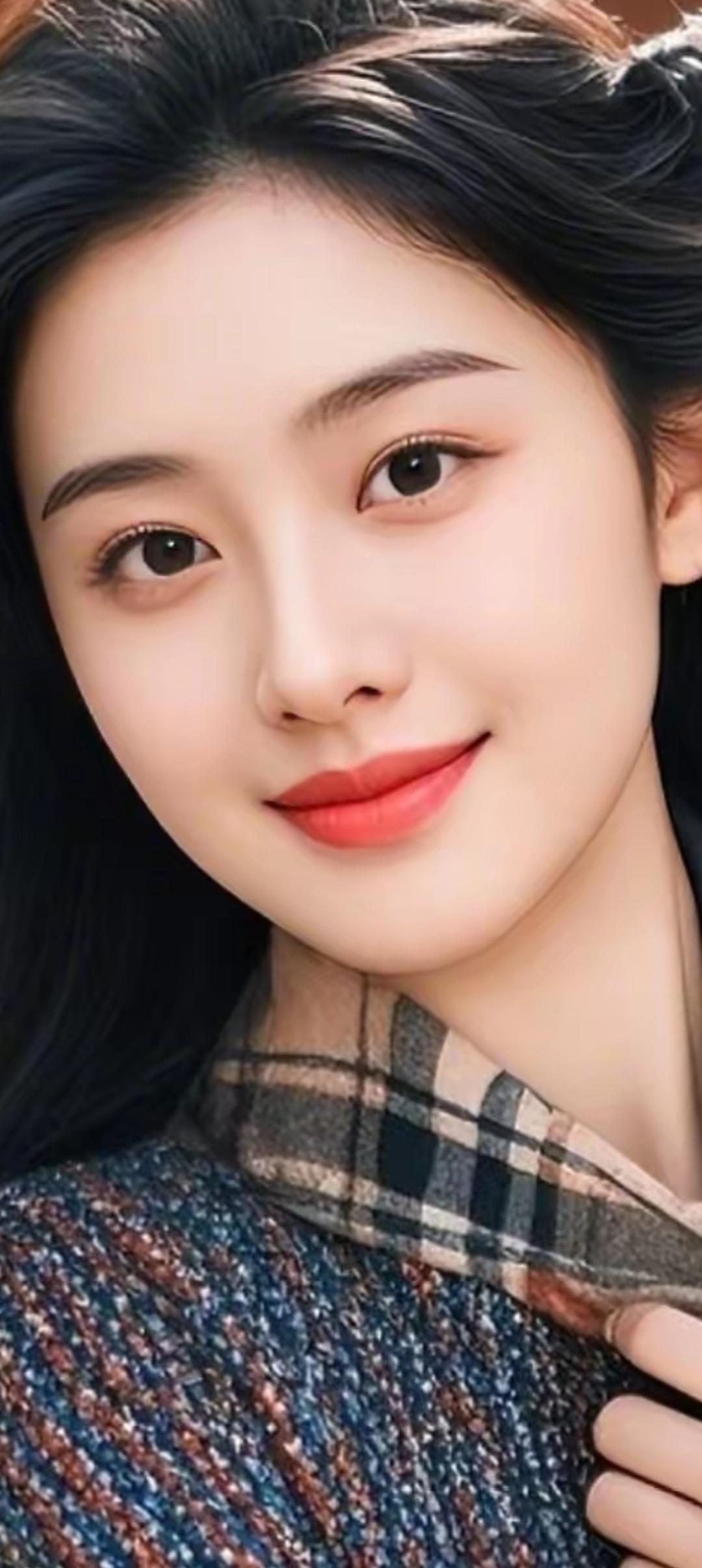 甜美笑容，温柔发丝，冬日暖阳下的温暖时光。