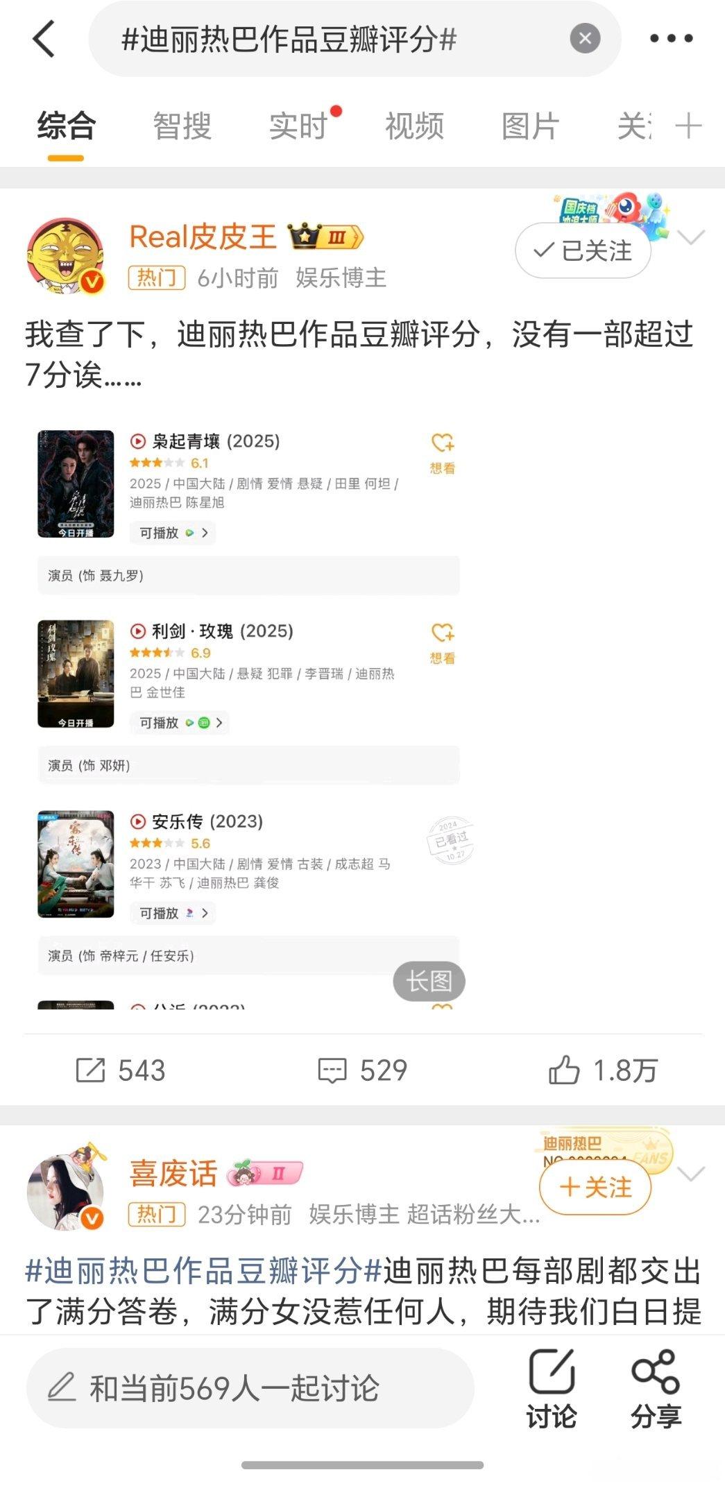 不向豆瓣低头不是很正常吗好的作品观众自会替你发声迪丽热巴作品豆瓣评分