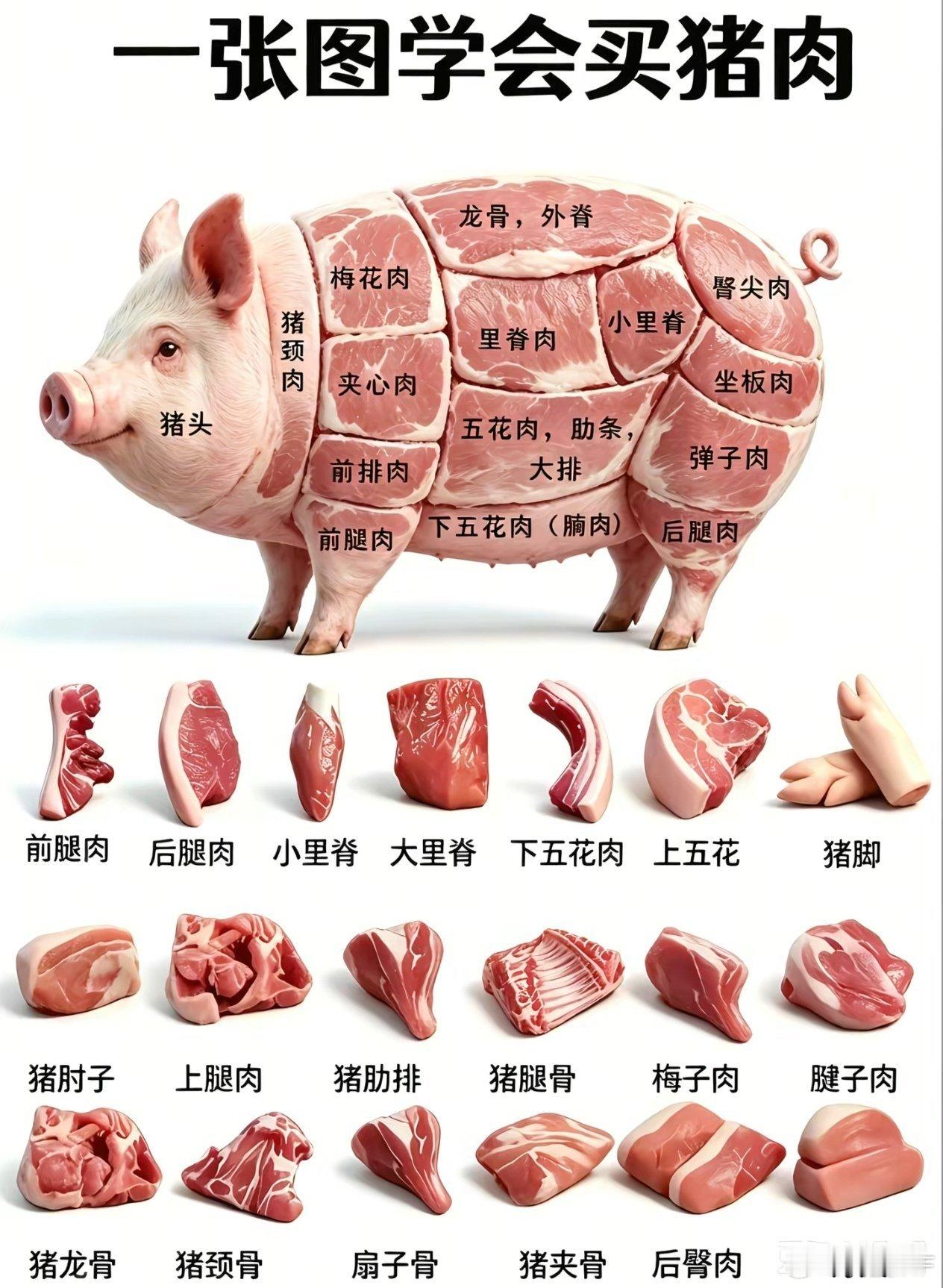 一张图教你学会买猪肉​​​