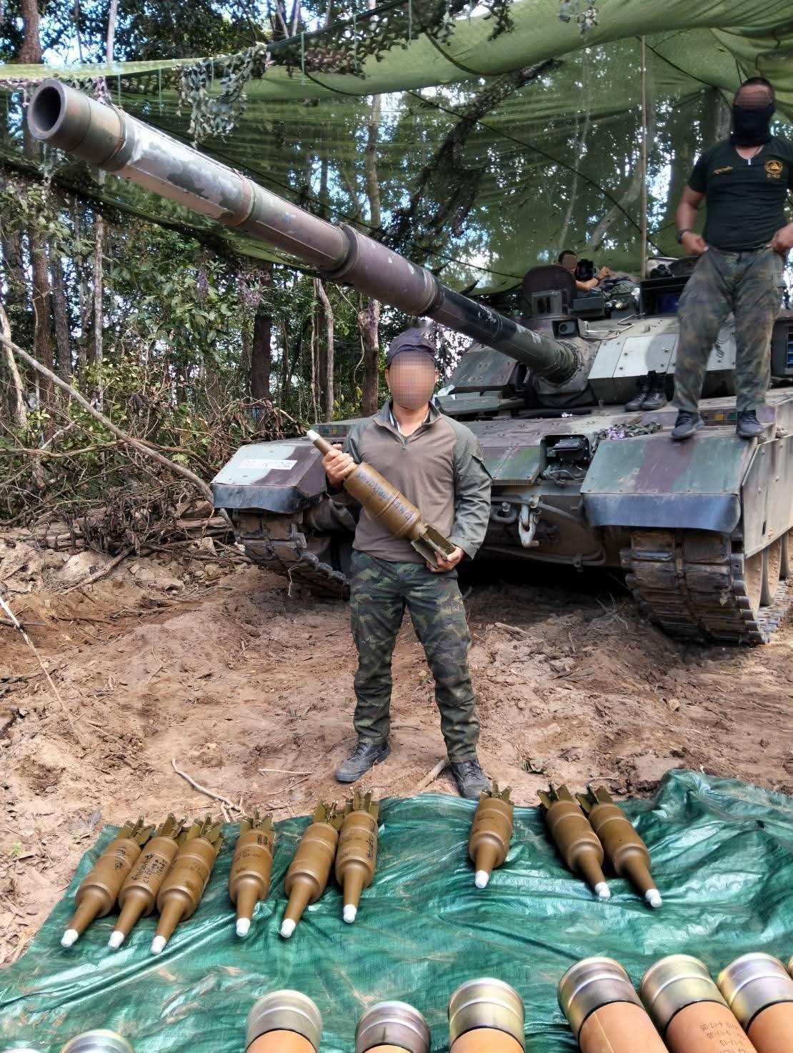 【泰军VT-4化身自行火炮，配发弹药不是破甲就是榴弹】近日，有泰军前线VT-