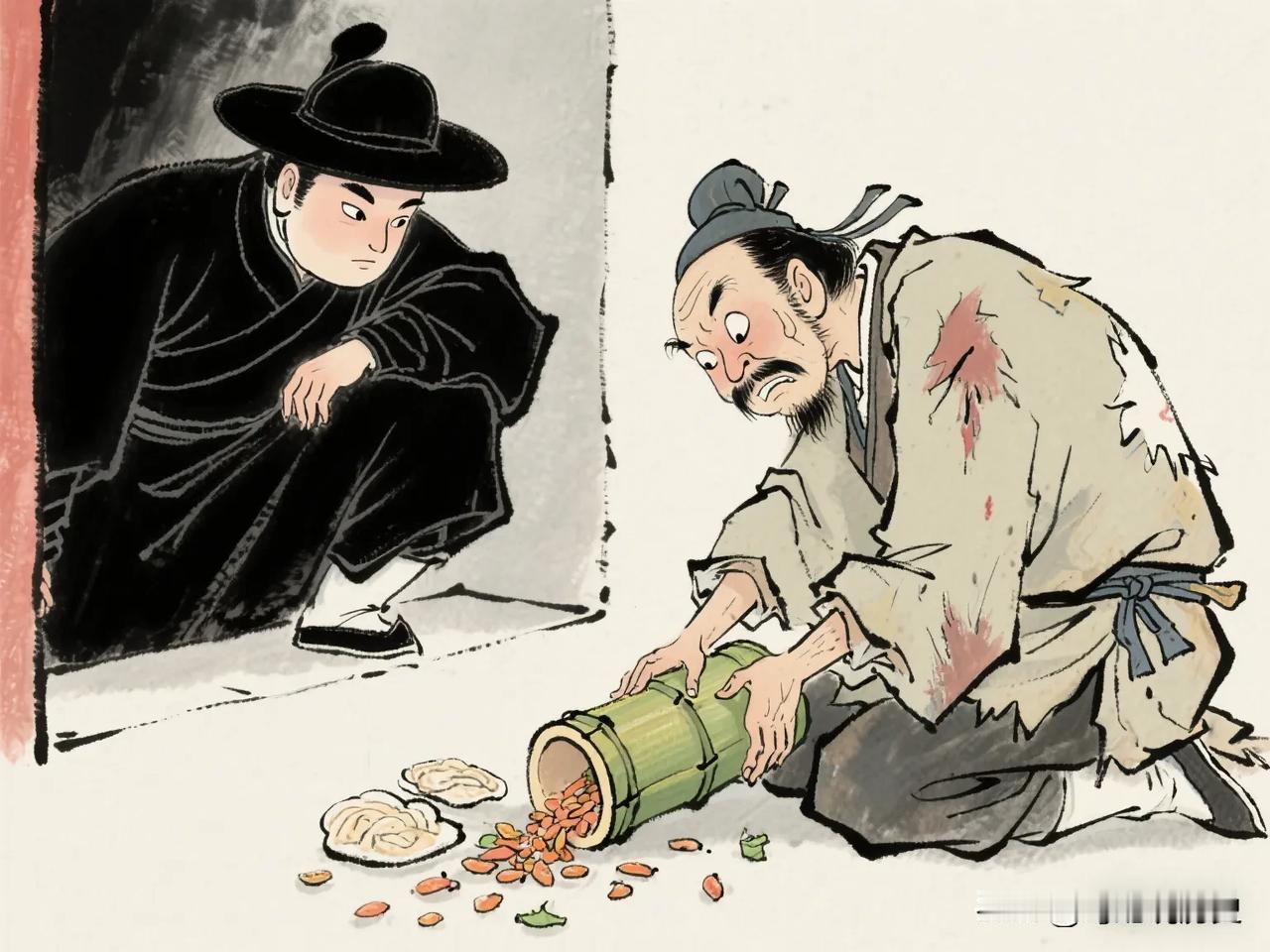 1393年，朱元璋派了一个密探去松江华亭，发现前监察御史袁凯蜷缩于篱笆旁，当众抓