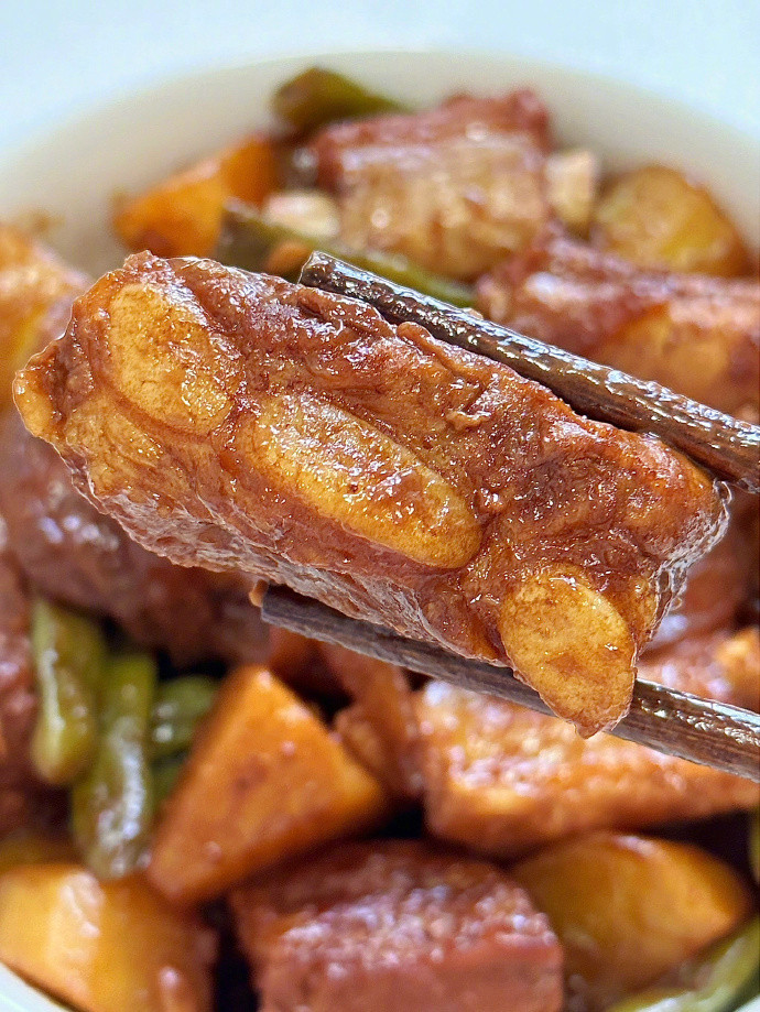 下饭菜天花板还得是排骨土豆炖豆角‼️​​​