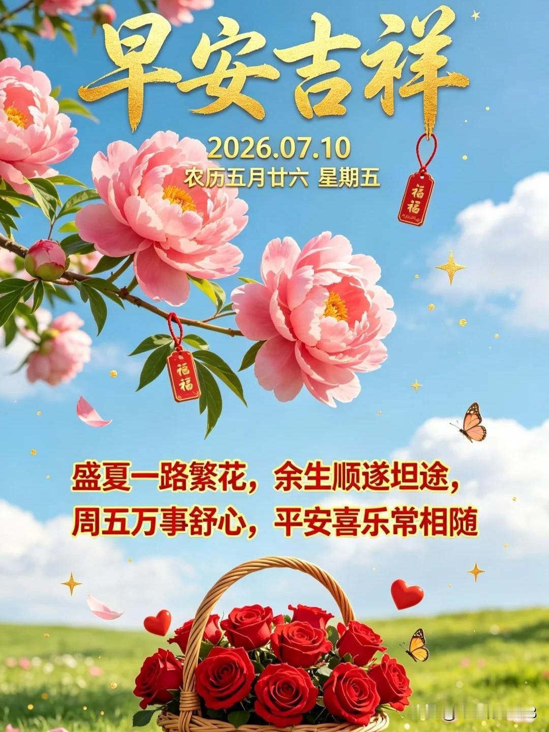 🌻周五如约而至，崭新的一天满是光亮。放下心中琐碎烦忧，轻装奔赴美好，保持松弛从