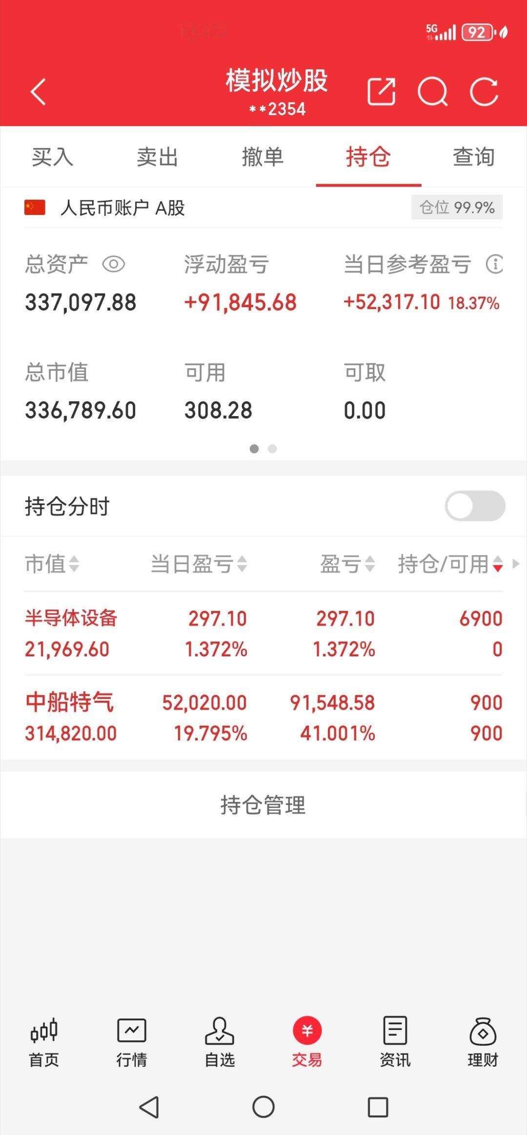 妈的，有病吧，模拟盘天天赚这么多！