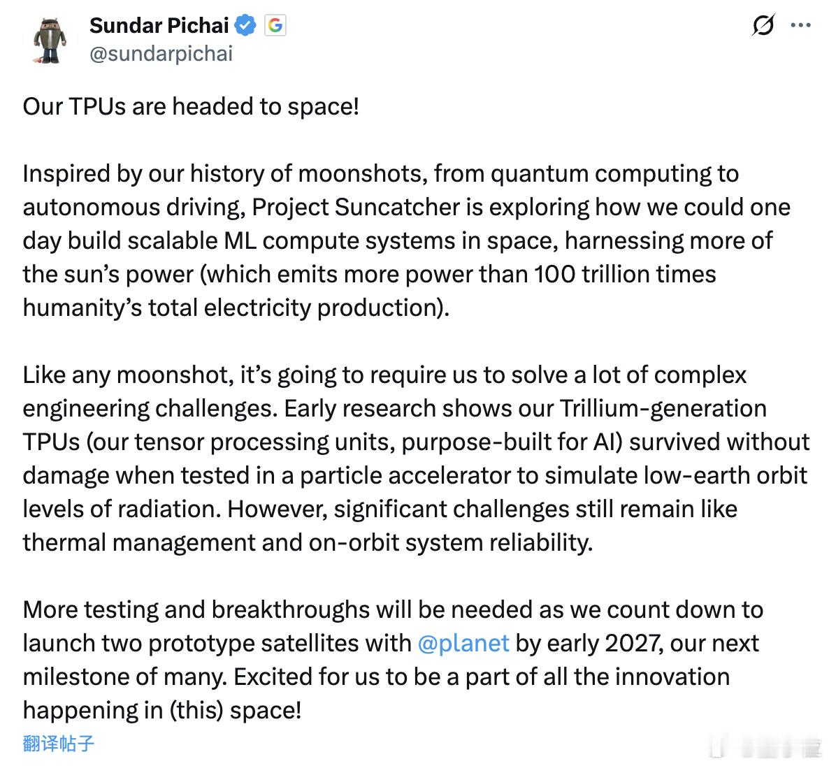 AI算力大战打到太空芯片巨头开始抢占太空AI算力战打到外太空了。英伟达H100芯