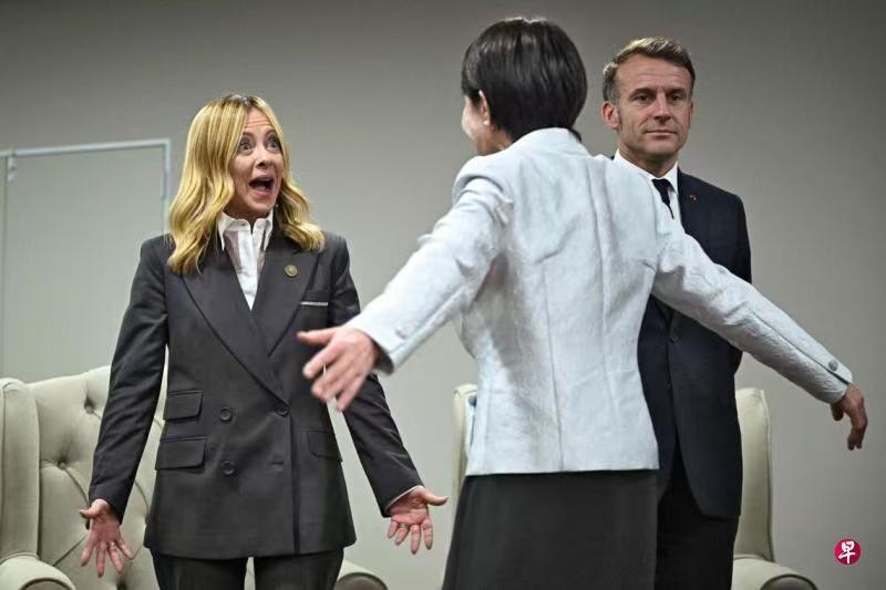 高市早苗也就这点出息了！高市在二十国集团（G20）峰会上张开双臂迎接意大利总理梅