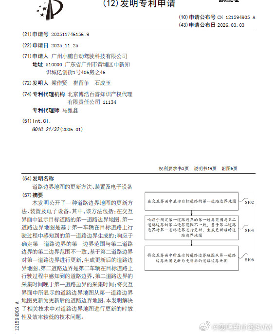 技术巡猎小鹏汽车道路边界地图的更新方法、装置及电子设备---智能驾驶最