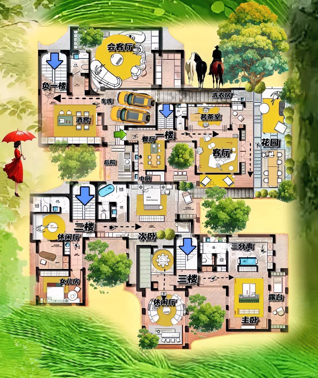 这个宅，给我的第一感觉像，户型人大帝，802㎡布局智慧可圈可点，卷出好品相！