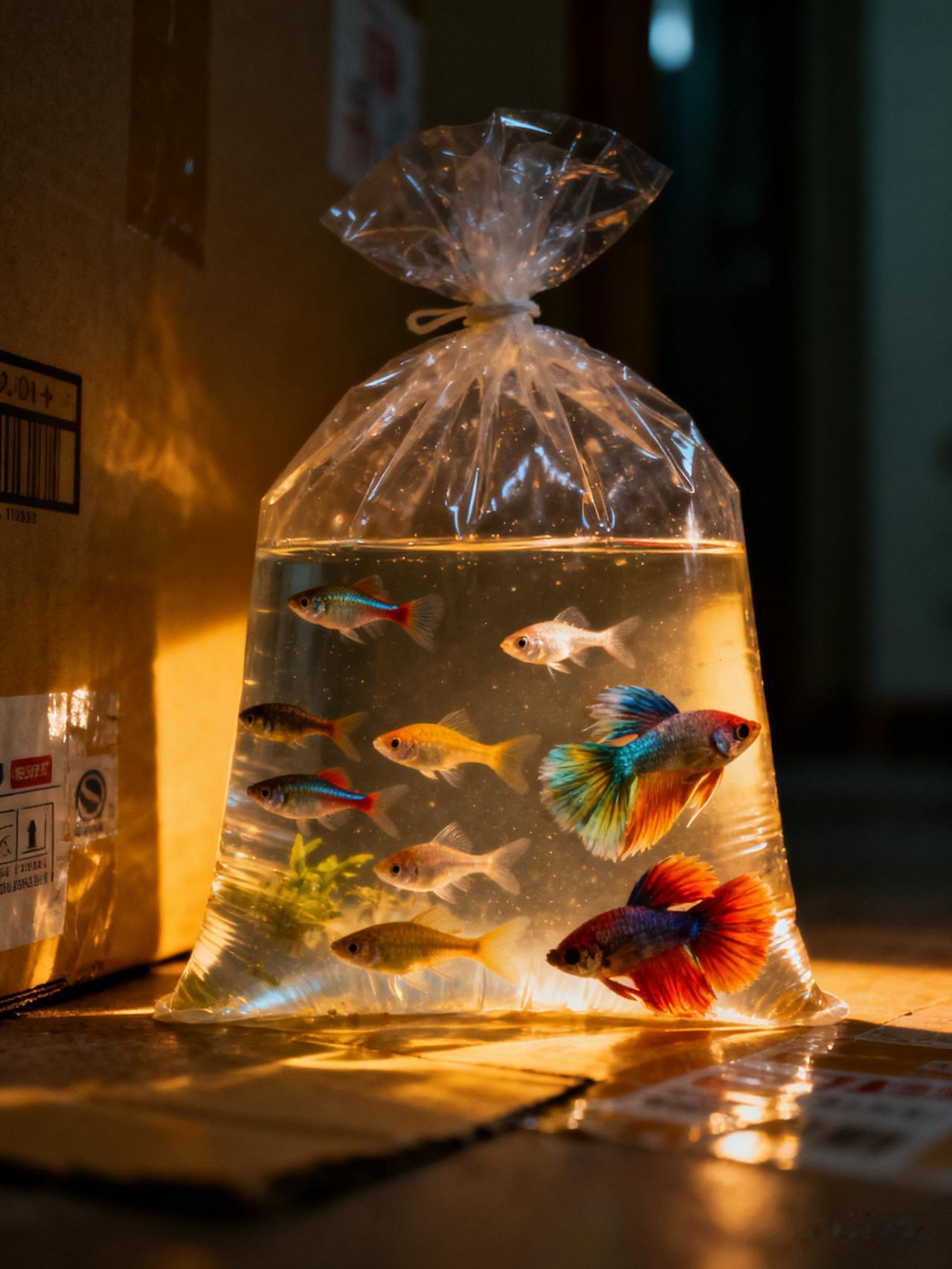 买观赏鱼收到一袋水，商家称烫熟分解了，咋回事？你能想象吗？买观赏鱼竟然收到