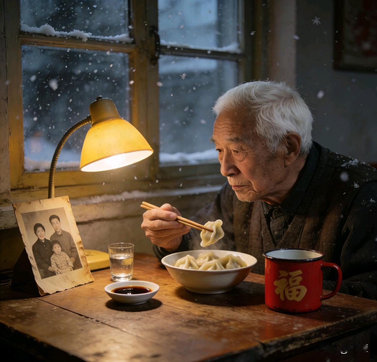 邻居有个老头，都七八十岁了。昨天除夕倒垃圾的时候碰见他，我跟他打招呼：“过年