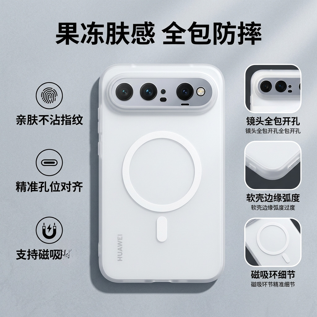 做了华为puraXView阔直屏的肤感全包果冻磁吸软壳[滑稽笑]，有需要的可以