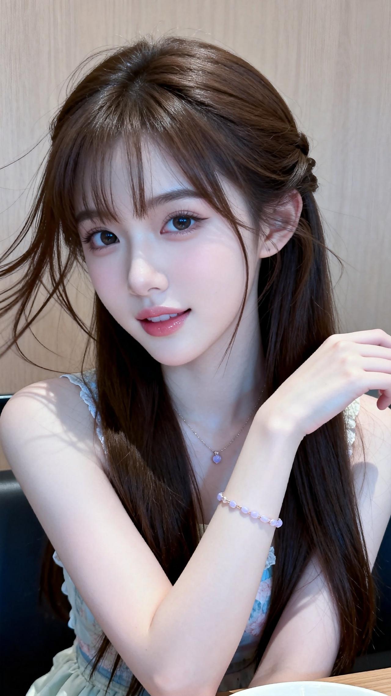 玉颜如花照影，笑语盈盈处。