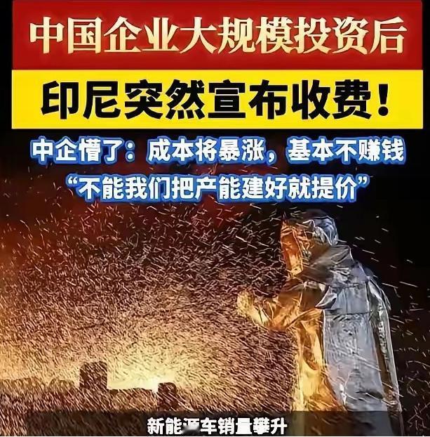 印尼想收割中国，可惜他晚了一步。苏拉威西岛的冶炼厂烟囱还在冒烟，华友钴业的工人盯