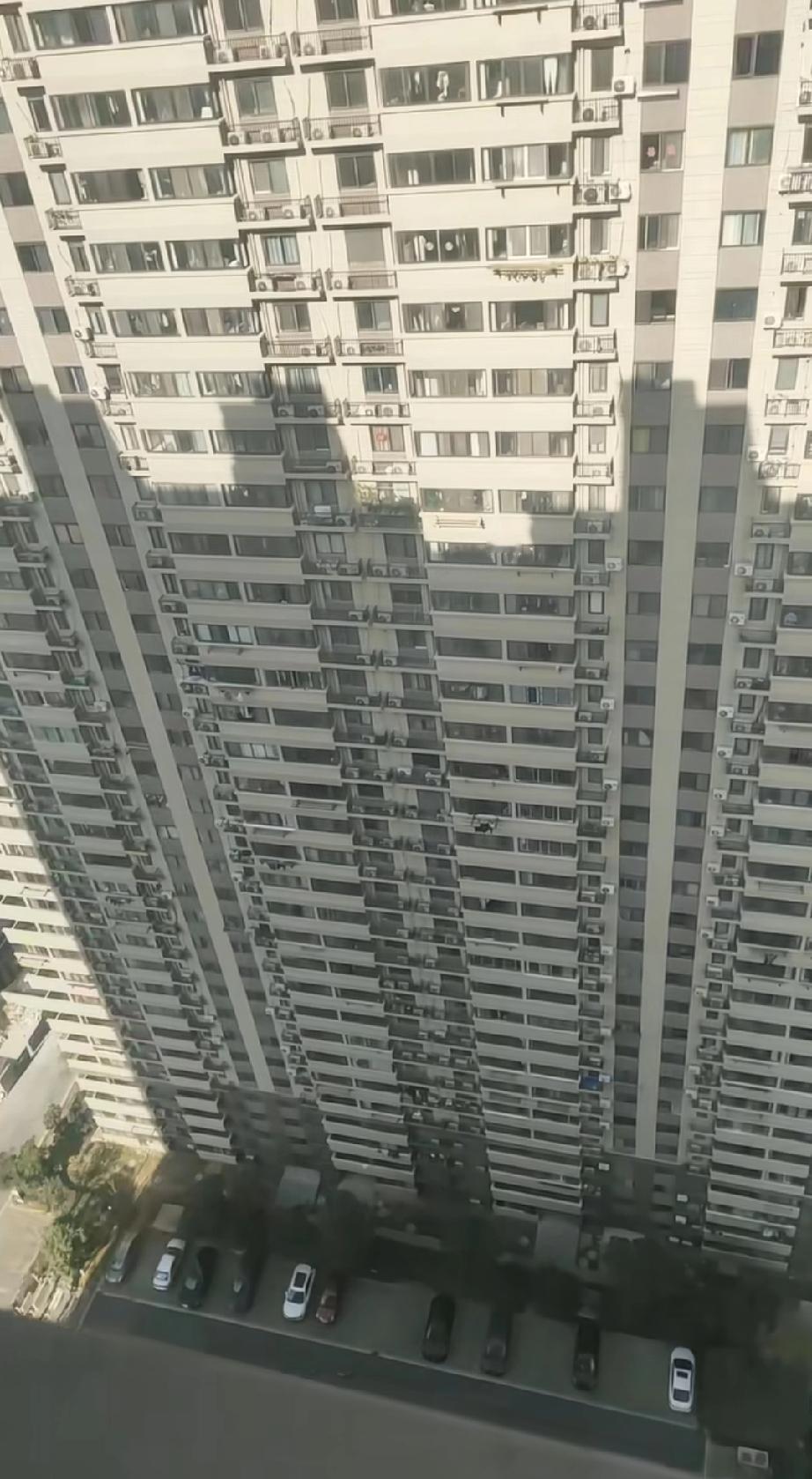快中午了，25层以下连太阳都照不到！同样的小区，同样的物业费，高楼层亮堂堂，低