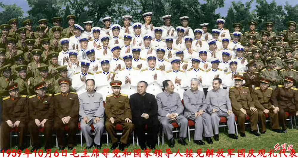 子牛流沙1959念10月6日，接见解放军国庆观礼代表​​​