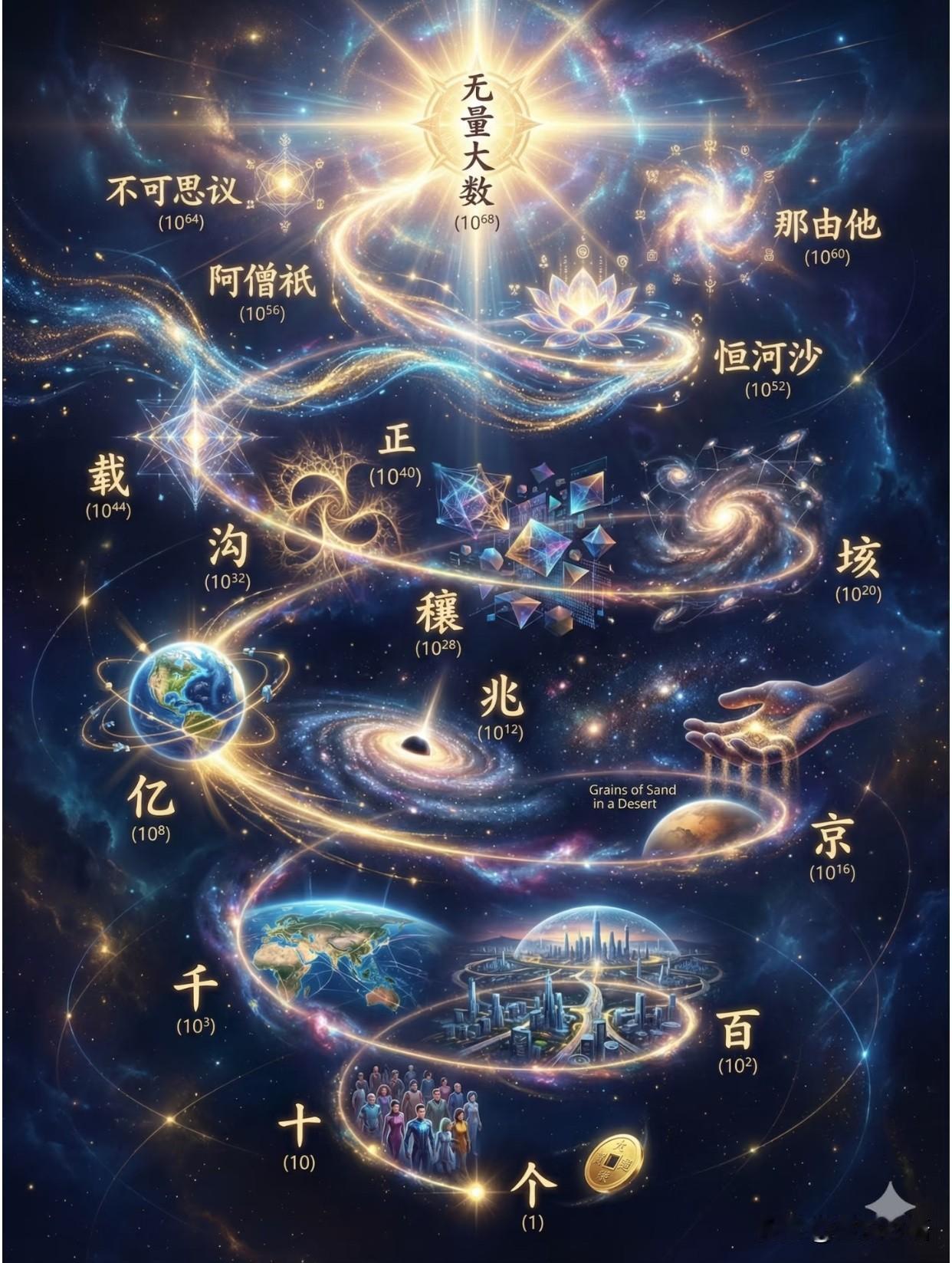 原来“亿”只是计数界的入门款！小时候觉得“亿”就是顶了天的数字，做梦都不敢想