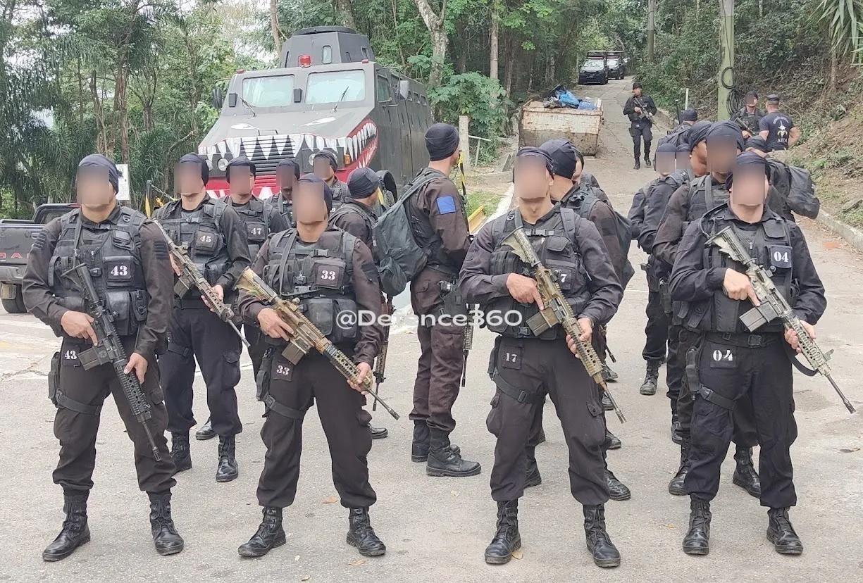 巴西BOPE特警手持ArmaliteAR10A4步枪。