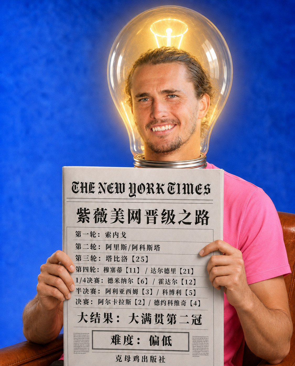 美网签表看完这个潜在晋级之路，大家有没有预感，灯灯的第二冠就要来了第一轮：索