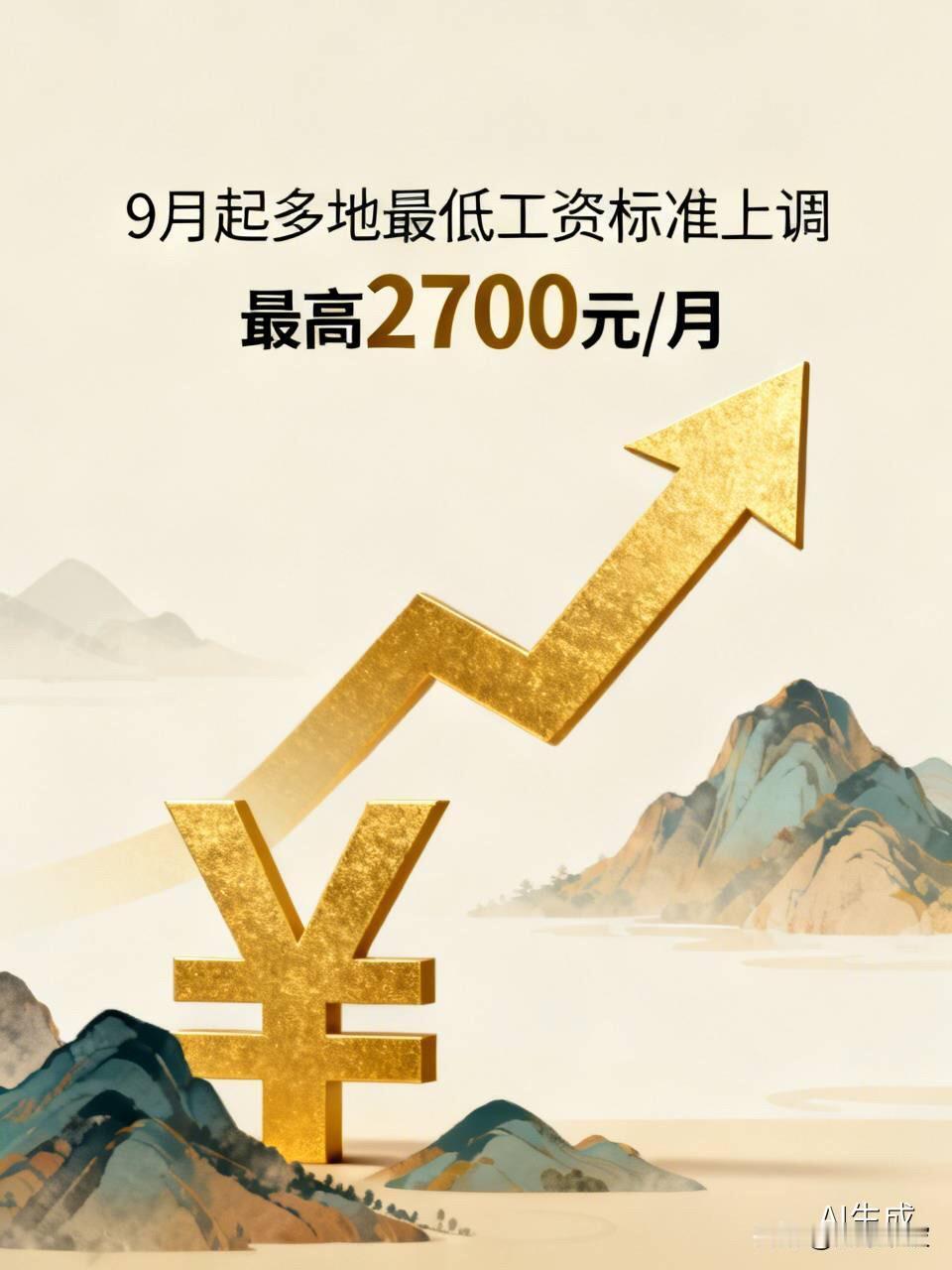 9月起，多地最低工资标准上调！最高2700元/月，看看你涨了多少？你的钱袋子