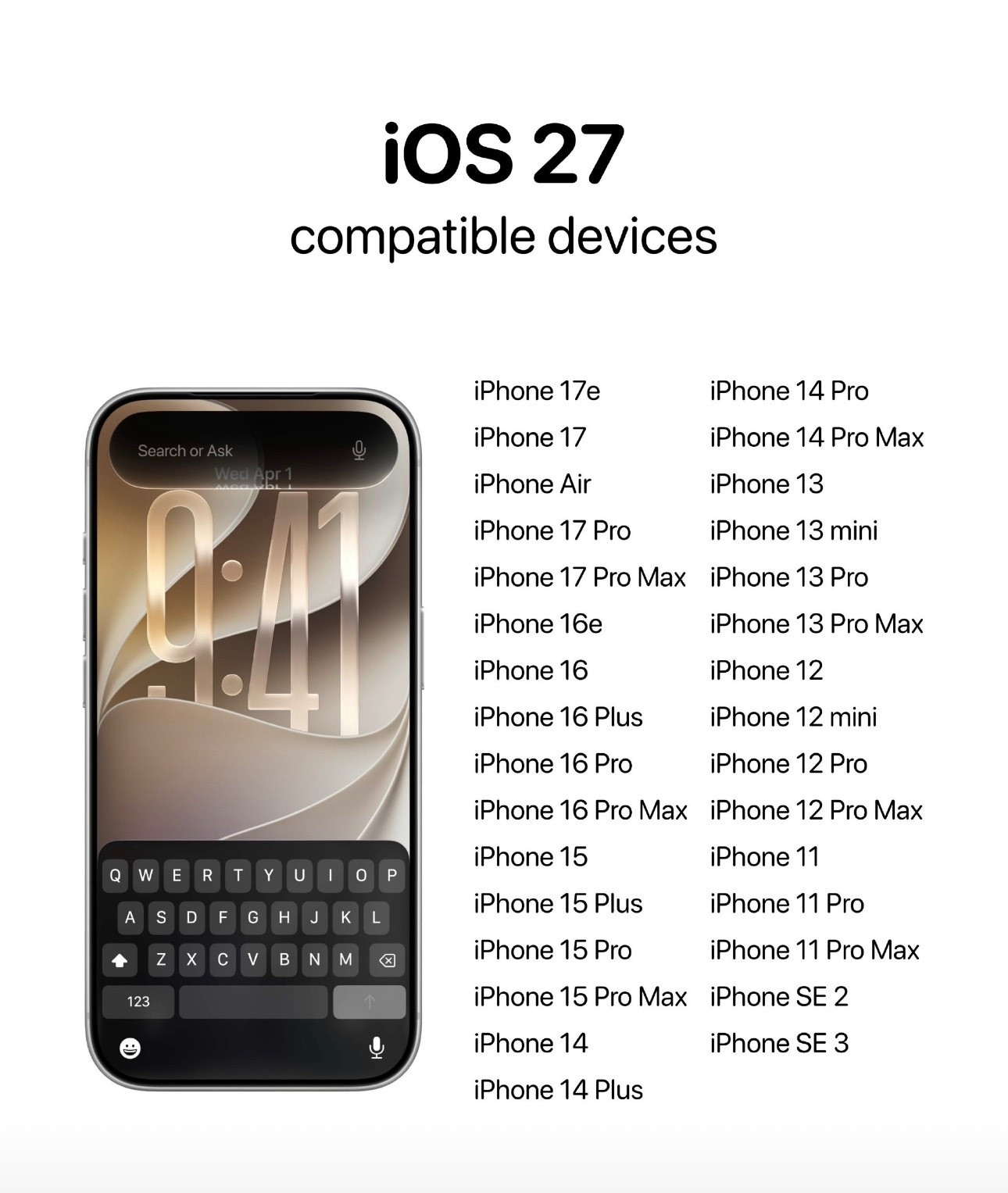 iOS27公测苹果已向全部用户推送iOS27第一个公测版，版本号24A5