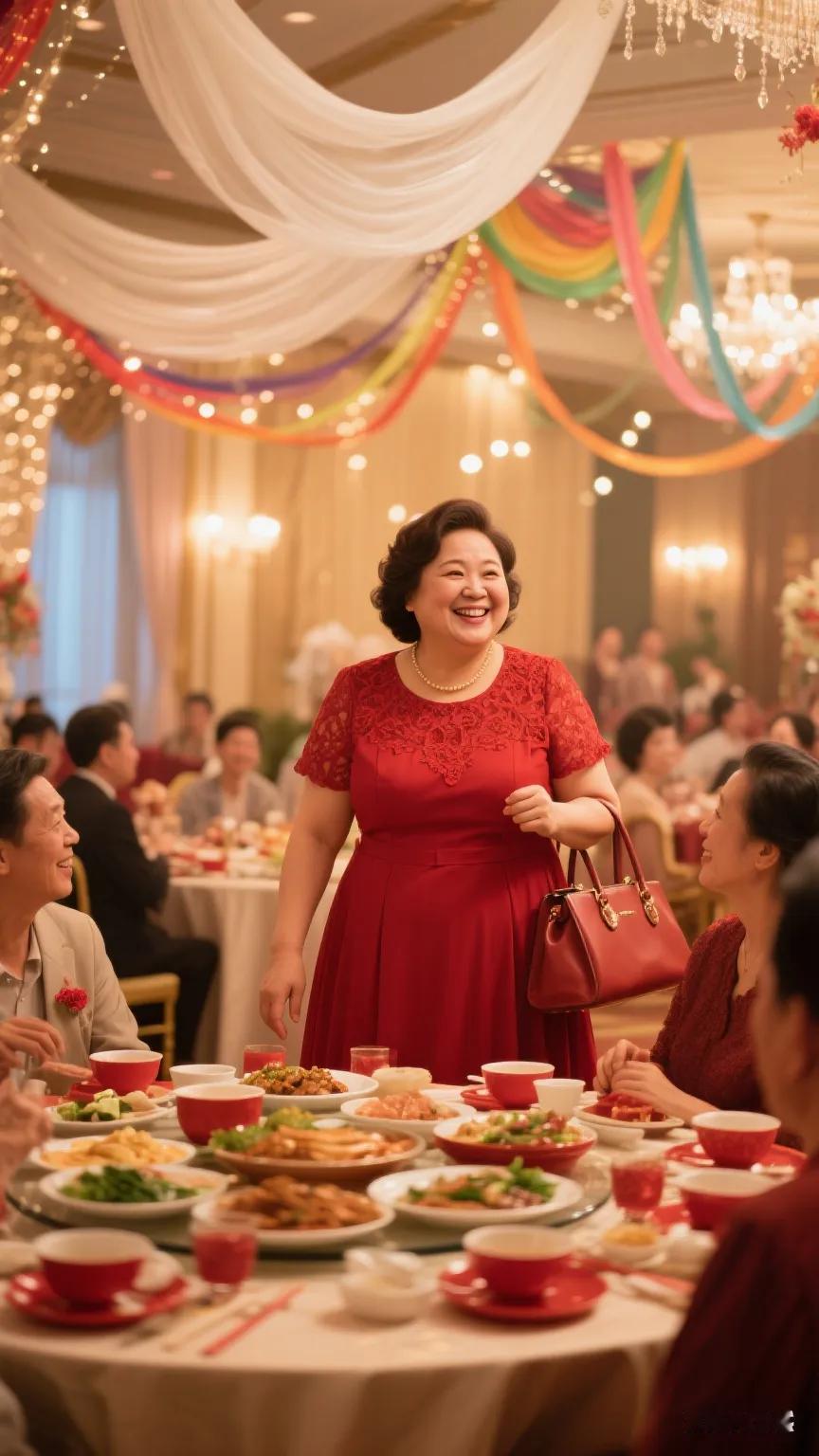 昨天去参加婚礼吃喜酒，一桌人除我是男士，其他都是女性。临近开席，一个高胖高胖的女