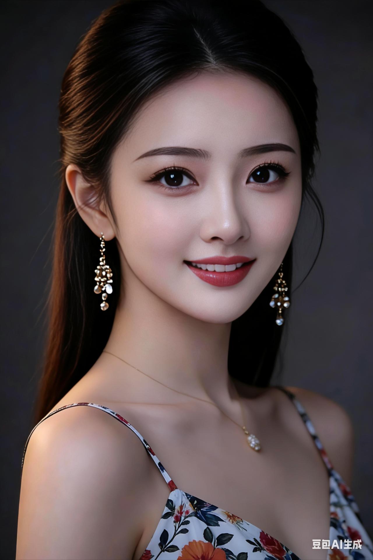 花裙一上身，女神气质立马就有了！抹胸设计秀出美颈，立体刺绣和薄纱裙摆层次感十足，